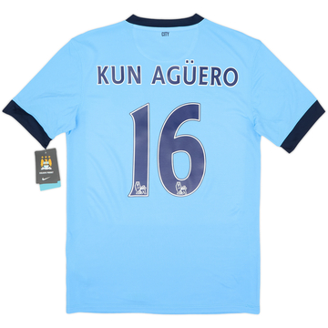 Camiseta de local del Manchester City 2014-15 Kun Aguero #16 (S)