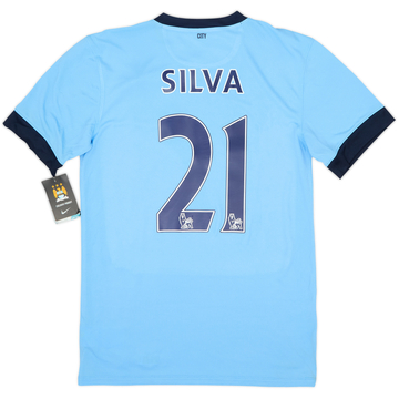 2014-15 Manchester City Home Shirt Silva #21 (S)