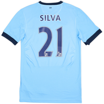 2014-15 Manchester City Home Shirt Silva #21 - 8/10 - (S)