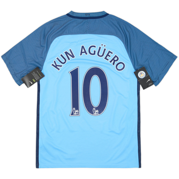 2016-17 Manchester City Home Shirt Kun Aguero #10 (S)