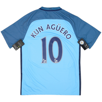 2016-17 Manchester City Home Shirt Kun Aguero #10 (M)