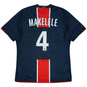 Camiseta de local versión jugador del Paris Saint-Germain 2008-09 Makelele #4 - 7/10 - (L)