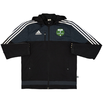 2014-16 Portland Timbers adidas Hooded Rain Jacket - 5/10 - (M)