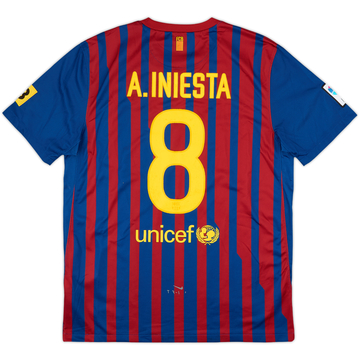2011-12 Barcelona Home Shirt A.Iniesta #8 - 6/10 - (L)