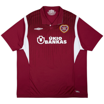 2007-08 Hearts Home Shirt - 9/10 - (XL)