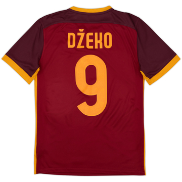 2015-16 Roma Home Shirt Dzeko #9 - 8/10 - (S)