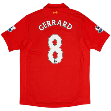 2012-13 Liverpool Home Shirt Gerrard #8 - 8/10 - (L)