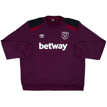 2018-19 West Ham Umbro Sweat Top - 6/10 - (3XL)