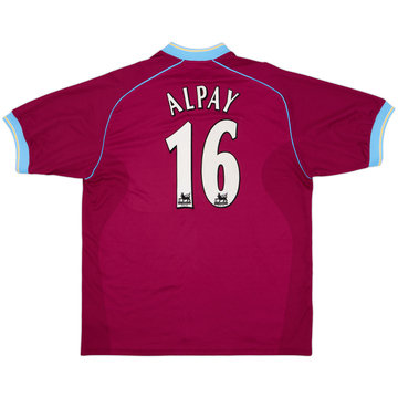 2001-02 Aston Villa Home Shirt Alpay #16 - 8/10 - (L)