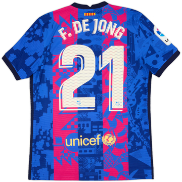 2021-22 Barcelona Authentic Third Shirt F.De Jong #21 - 6/10 - (M)