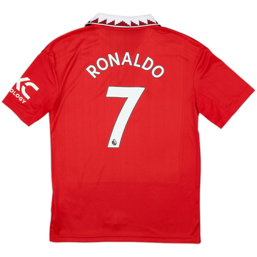 2022-23 Manchester United Home Shirt Ronaldo #7 - 8/10 - (M.Boys)