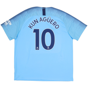 2018-19 Manchester City Home Shirt Kun Aguero #10 - 6/10 - (XXL)