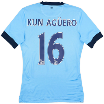 2014-15 Manchester City Authentic Home Shirt Kun Aguero #16 - 5/10 - (S)