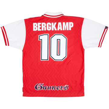 1996-98 Arsenal Home Shirt Bergkamp #10 - 8/10 - (XXL)