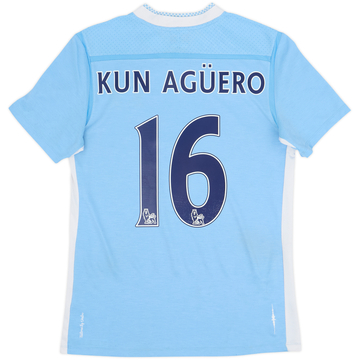 2011-12 Manchester City Home Shirt Kun Aguero #16 - 8/10 - (S)