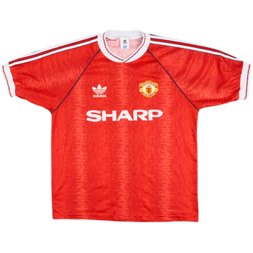 1990-92 Manchester United Home Shirt - 8/10 - (L)