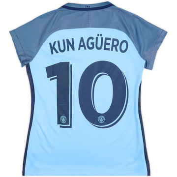 2016-17 Manchester City Home Shirt Kun Aguero #10 - 7/10 - (Women's M)