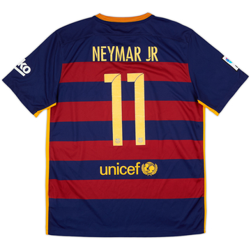 2015-16 Barcelona Home Shirt Neymar Jr #11 - 6/10 - (L)