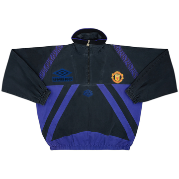 1996-97 Manchester United Umbro 1/4 Zip Drill Top - 6/10 - (XL)