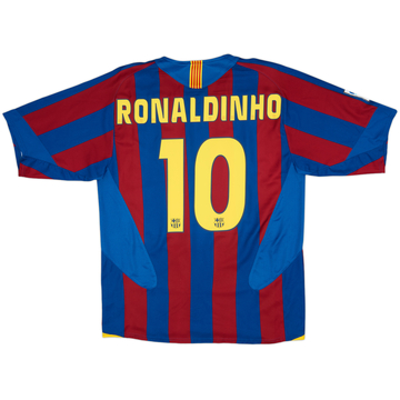 2004-05 Barcelona Home Shirt Ronaldinho #10 - 8/10 - (M)
