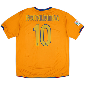 2006-08 Barcelona Away Shirt Ronaldinho #10 - 7/10 - (XXL)