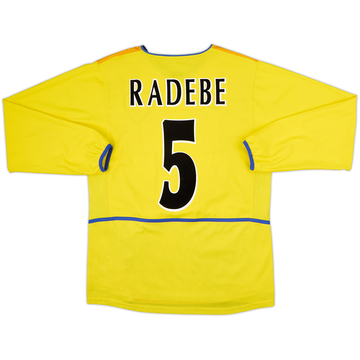 2002-03 Leeds United Away L/S Shirt Radebe #5 - 8/10 - (S)