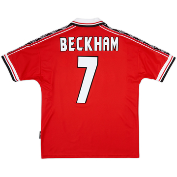 1998-00 Manchester United Home Shirt Beckham #7 - 9/10 - (M)