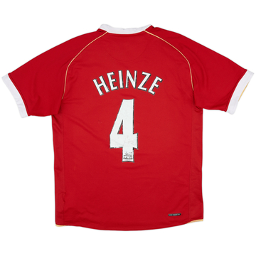 2006-07 Manchester United Camiseta Local Heinze #4 - 6/10 - (M)