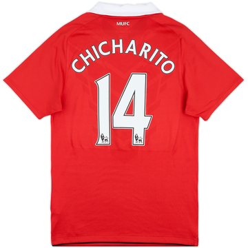 2010-11 Manchester United Home Shirt Chicharito #14 - 9/10 - (S)