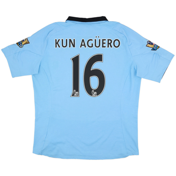 2012-13 Manchester City Home Shirt Kun Aguero #16 - 7/10 - (L)