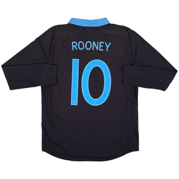 2011-12 England Away L/S Shirt Rooney #10 - 8/10 - (L)