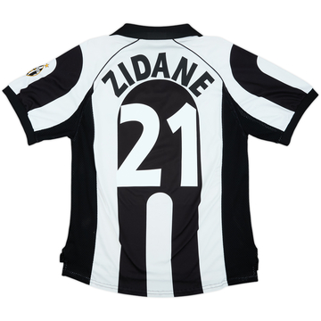 1997-98 Juventus Centenary Home Shirt Zidane #21 - 8/10 - (L)