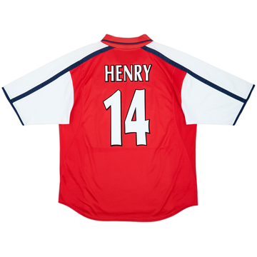 2000-02 Arsenal Home Shirt Henry #14 - 9/10 - (XL)