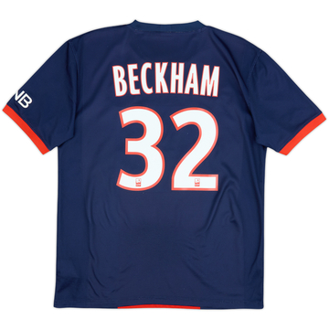 2013-14 Paris Saint-Germain Home Shirt Beckham #32 - 6/10 - (M)