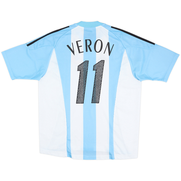2002-04 Argentina Home Shirt Veron #11 - 5/10 - (L)
