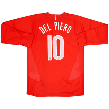 2005-06 Juventus Player Issue Away L/S Shirt Del Piero #10 (XL)