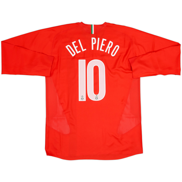 2005-06 Juventus Player Issue Away L/S Shirt Del Piero #10 (XL)