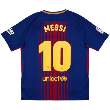 2017-18 Barcelona Home Shirt Messi #10 - 5/10 - (L)