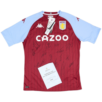 2020-21 Aston Villa Squad Signed Home Shirt (L)