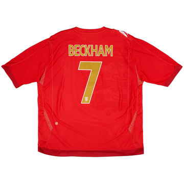 2006-08 England Away Shirt Beckham #7 - 8/10 - (3XL)