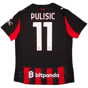 2025-26 AC Milan Authentic Home Shirt Pulisic #11 - 10/10 - (M)