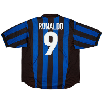 1998-99 Inter Milan Home Shirt Ronaldo #9 - 6/10 - (XL)