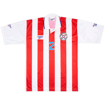 1998 Paraguay Match Worn Home Shirt #2 (Arce)