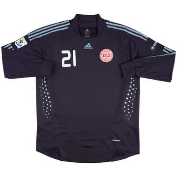 2008-10 Denmark Player Issue GK Shirt #21 - 8/10 - (XL)