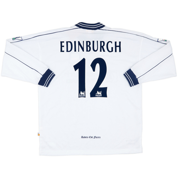 1998-99 Tottenham Match Issue Home L/S Shirt Edinburgh #12