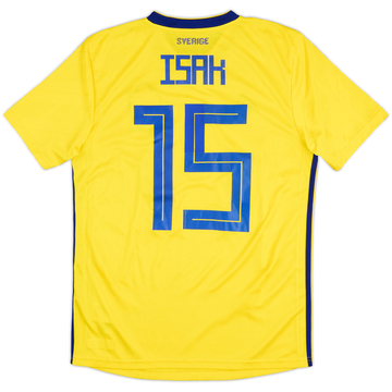 2018-20 Sweden Home Shirt Isak #15 - 8/10 - (M)