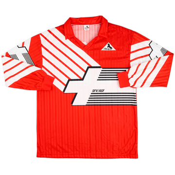 1992 Switzerland Match Worn Home L/S Shirt #12