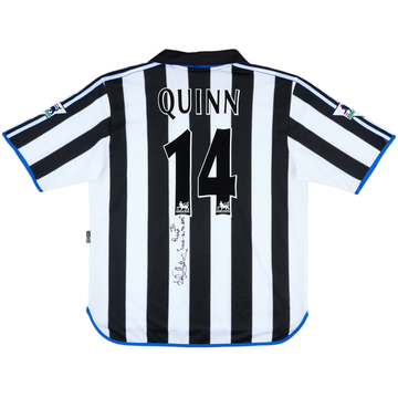 2000-01 Newcastle Signed Home Shirt Quinn #14