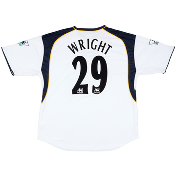 2001-02 Liverpool Match Issue Away Shirt Wright #29