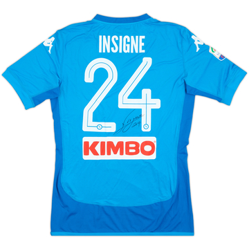 2017-18 Napoli Authentic Signed Home Shirt Insigne #24 - 8/10 - (XL)